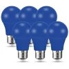 60-Watt Equivalent A19 9W Non-Dimmable Blue LED Colored Light Bulb E26 Base (6-Pack) by YANSUN -YANSUN Shop bule yansun colored light bulbs h c7003be12 12 64 1000