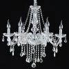 6-Light Chrome Candlestick Crystal Chandelier with K9 Crystal Shade by YANSUN -YANSUN Shop chrome yansun chandeliers h dz023s 64 1000