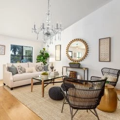 6-Light Chrome Candlestick Crystal Chandelier with K9 Crystal Shade by YANSUN -YANSUN Shop chrome yansun chandeliers h dz023s 66 1000