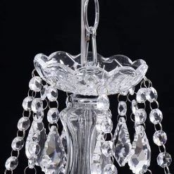 6-Light Chrome Candlestick Crystal Chandelier with K9 Crystal Shade by YANSUN -YANSUN Shop chrome yansun chandeliers h dz023s fa 1000