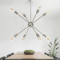 8-Light Chrome Unique Modern Sputnik Chandelier Pendant Light by YANSUN -YANSUN Shop chrome yansun chandeliers h dz085sn1 44 1000