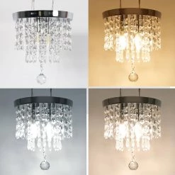 9 in. 2-Light Chrome Flush Mount Chandelier UL Listed with K9 Crystals by YANSUN -YANSUN Shop chrome yansun flush mount lights h cl002 76 1000