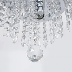 9 in. 2-Light Chrome Flush Mount Chandelier UL Listed with K9 Crystals by YANSUN -YANSUN Shop chrome yansun flush mount lights h cl002 fa 1000