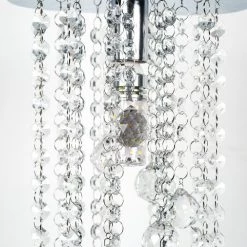 7.8 in. 1-Light Chrome Flush Mount Chandelier UL Listed with K9 Crystals by YANSUN -YANSUN Shop chrome yansun flush mount lights h cl026n1 1f 1000