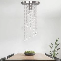 7.8 in. 1-Light Chrome Flush Mount Chandelier UL Listed with K9 Crystals by YANSUN -YANSUN Shop chrome yansun flush mount lights h cl026n1 44 1000