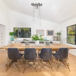 7.8 in. 1-Light Chrome Flush Mount Chandelier UL Listed with K9 Crystals by YANSUN -YANSUN Shop chrome yansun flush mount lights h cl026n1 fa 1000