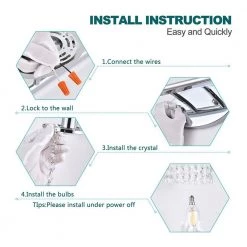 20.87 in. 3-Light Chrome Vanity Wall Lamp with Crystal Shade by YANSUN -YANSUN Shop chrome yansun wall sconces h wl021s 76 1000