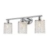 20.87 in. 3-Light Chrome Vanity Wall Lamp with Crystal Shade by YANSUN -YANSUN Shop chrome yansun wall sconces h wl021sn1 64 1000