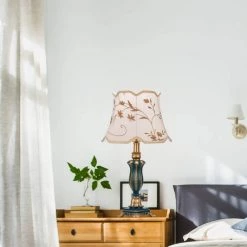 13.39 in. Dark Green Indoor Table Lamp with White Fabric Shade by YANSUN 20 13.39 in. Dark Green Indoor Table Lamp with White Fabric Shade by YANSUN -YANSUN Shop dark green yansun outdoor table lamps h dl020b 76 1000