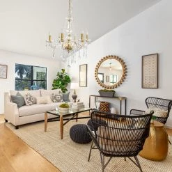 6-Light Gold Candlestick Crystal Chandelier Pendant Light with K9 Crystal Shade by YANSUN -YANSUN Shop gold yansun chandeliers h dz023g 76 1000