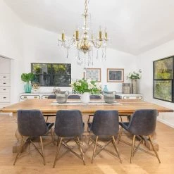 6-Light Gold Candlestick Crystal Chandelier Pendant Light with K9 Crystal Shade by YANSUN -YANSUN Shop gold yansun chandeliers h dz023g fa 1000