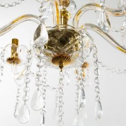 6-Light Gold Luxurious Candle Crystal Chandelier Pendant Light with K9 Modern Crystal by YANSUN -YANSUN Shop gold yansun chandeliers h dz023gn1 c3 1000