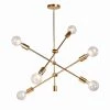 6-Light Gold Sputnik Chandelier, Modern Pendant Lighting Ceiling Light Fixture by YANSUN -YANSUN Shop gold yansun chandeliers h dz084 64 1000