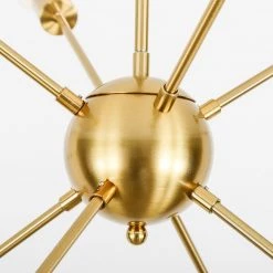 8-Light Gold Unique Modern Sputnik Chandelier Pendant Light by YANSUN -YANSUN Shop gold yansun chandeliers h dz085gn1 4f 1000