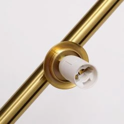 65 in. 2-Light Gold LED Floor Lamp with Frosted Globe Shades by YANSUN -YANSUN Shop gold yansun floor lamps h fl002 4f 1000