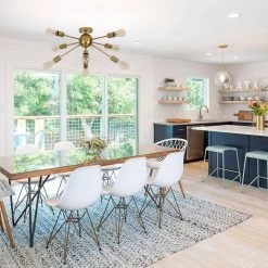 26 in. 8-Light Gold Sputnik Chandelier Aluminum LED Flush Mount by YANSUN 16 26 in. 8-Light Gold Sputnik Chandelier Aluminum LED Flush Mount by YANSUN -YANSUN Shop gold yansun flush mount lights h cl020gn1 fa 1000