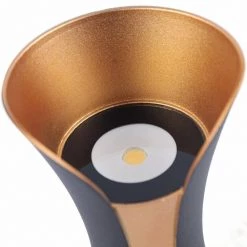 11.8 in. 2-Light Black and Gold Integrated LED Outdoor Wall Lantern Sconces Waterproof Luminous Led Wall Light, 1-Pack by YANSUN -YANSUN Shop gold yansun outdoor sconces h wl033n1 66 1000