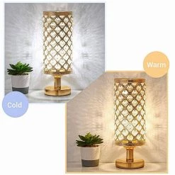 12.2 in. Gold Crystal Table Lamp with Turn ON/OFF Switch by YANSUN -YANSUN Shop gold yansun table lamps h dl014 76 1000