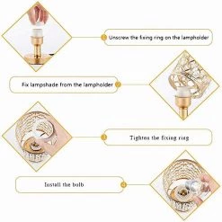12.2 in. Gold Crystal Table Lamp with Turn ON/OFF Switch by YANSUN -YANSUN Shop gold yansun table lamps h dl014 fa 1000