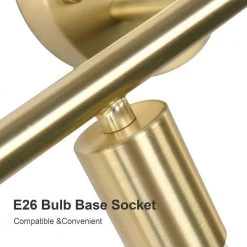 22 in. 4-Light Gold Metal Wall Sconce Vanity Lighting without Shade by YANSUN -YANSUN Shop gold yansun wall sconces h wl037gn1 fa 1000