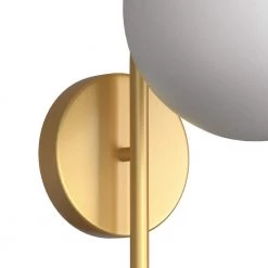 7.87 in. 1-Light Gold Modern Globe Wall Sconce with Frosted Glass Shade by YANSUN -YANSUN Shop gold yansun wall sconces h wl070g 4f 1000