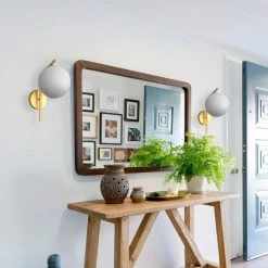 7.87 in. 1-Light Gold Modern Globe Wall Sconce with Frosted Glass Shade by YANSUN -YANSUN Shop gold yansun wall sconces h wl070g fa 1000