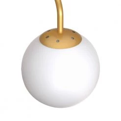 5.91 in. 1-Light Gold Modern Globe Wall Sconce with Frosted Glass Shade by YANSUN -YANSUN Shop gold yansun wall sconces h wl071g 76 1000