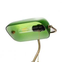 14.17 in. Classic Green Office Table Lamp with Pull Chain Switch by YANSUN -YANSUN Shop green yansun table lamps h dl026g 1f 1000