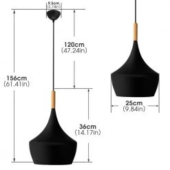 1-Light Matte Black Pendant Light with Metal Shade by YANSUN -YANSUN Shop matte black yansun chandeliers h dz006 4f 1000