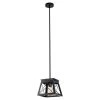 1-Light Matte Black Pendant with Geometric Metal Basket by YANSUN -YANSUN Shop matte black yansun chandeliers h dz012n1 64 1000