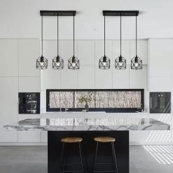 20.08 in. 3-Light Matte Black Iron Chandelier Pendant with Caged Shaded by YANSUN -YANSUN Shop matte black yansun chandeliers h dz038 76 1000