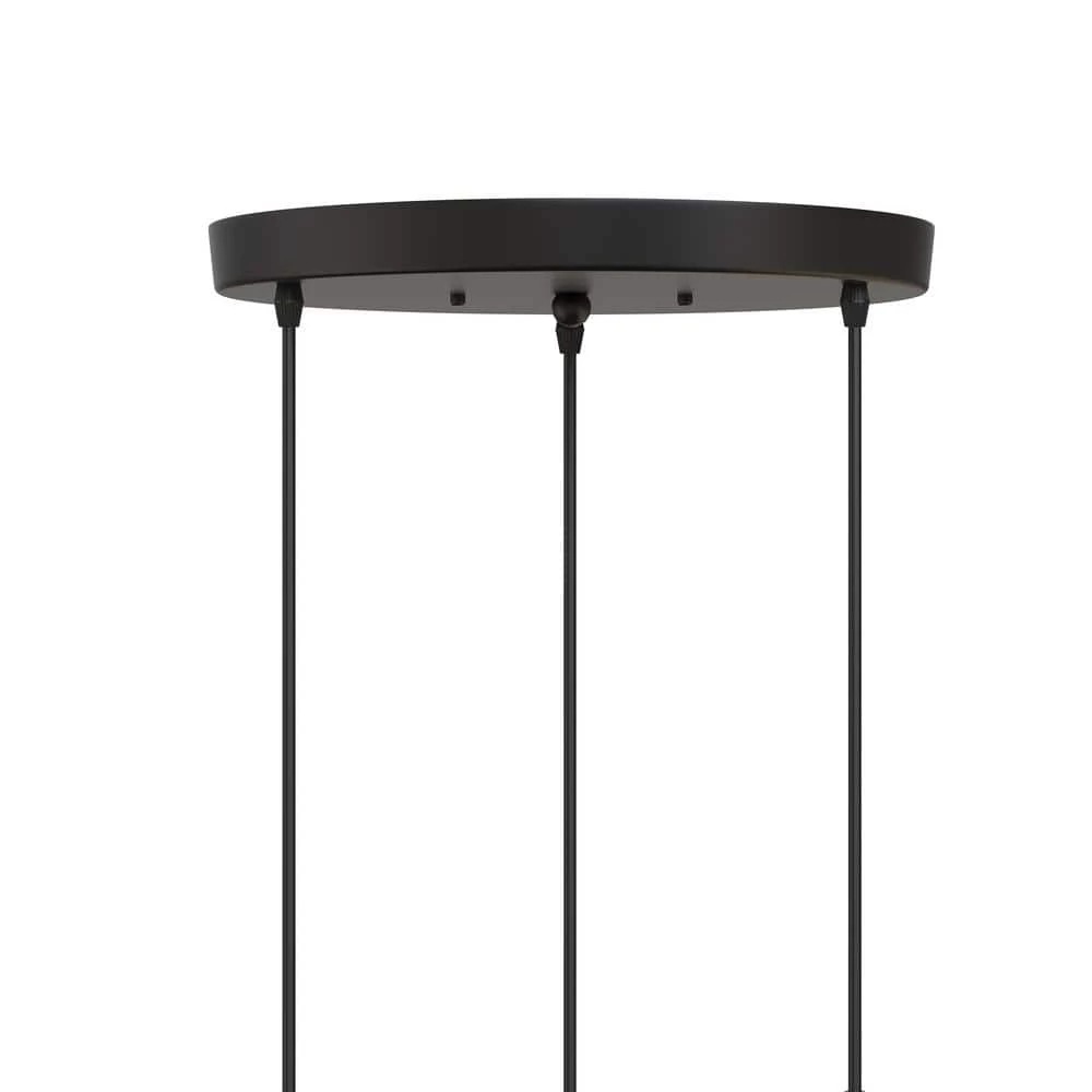 12.2 in. 3-Light Matte Black Iron Bottle Chandelier Pendant Light by YANSUN 8 12.2 in. 3-Light Matte Black Iron Bottle Chandelier Pendant Light by YANSUN - Image 6