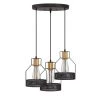12.2 in. 3-Light Matte Black Iron Bottle Chandelier Pendant Light by YANSUN -YANSUN Shop matte black yansun chandeliers h dz039 64 1000