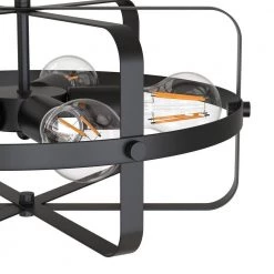 16.3 in. 5-Light Matte Black Wrought Iron Chandelier with Metal Shape by YANSUN -YANSUN Shop matte black yansun chandeliers h dz042n1 4f 1000