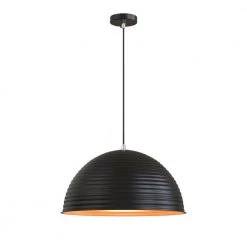 12.20 in. 1-Light Matte Black Pendant with Bowl Shaped, Modern and Simple Style by YANSUN -YANSUN Shop matte black yansun chandeliers h dz057 fa 1000