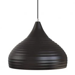 13.39 in. Matte Black Pendant Light with Bowl Shaped, Modern and Classic Style by YANSUN