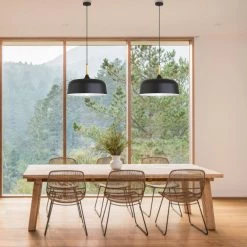 13.39 in. 1-Light Matte Black Pendant Lighting with Metal Shape by YANSUN -YANSUN Shop matte black yansun chandeliers h dz059 76 1000