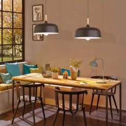 13.39 in.1-Light Matte Black Industrial Pendant Light, Vintage Hanging Lighting by YANSUN -YANSUN Shop matte black yansun chandeliers h dz059n1 fa 1000