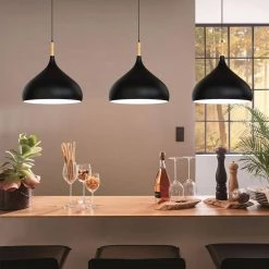 13.39 in. 1-Light Matte Black Pendant with Teardrop Metal Shaped by YANSUN -YANSUN Shop matte black yansun chandeliers h dz060 44 1000