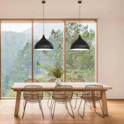 13.39 in. 1-Light Matte Black Pendant with Teardrop Metal Shaped by YANSUN -YANSUN Shop matte black yansun chandeliers h dz060 76 1000