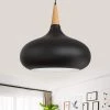 12.20 in. 1-Light Matte Black Pendant with Bowl Shaped, Minimalist Style by YANSUN -YANSUN Shop matte black yansun chandeliers h dz067b 64 1000