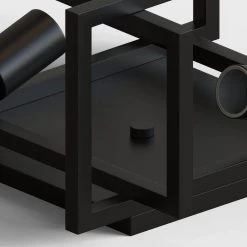 11.5 in. 2-Light Matte Black Open Cuboid Frame Flush Mount by YANSUN -YANSUN Shop matte black yansun flush mount lights h cl005n1 1f 1000