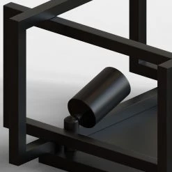 11.5 in. 2-Light Matte Black Open Cuboid Frame Flush Mount by YANSUN -YANSUN Shop matte black yansun flush mount lights h cl005n1 4f 1000