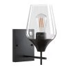 13 in. 1-Light Matte Black Wall Sconce with Wine Glass Shade by YANSUN 1 13 in. 1-Light Matte Black Wall Sconce with Wine Glass Shade by YANSUN -YANSUN Shop matte black yansun wall sconces h wl029n1 64 1000