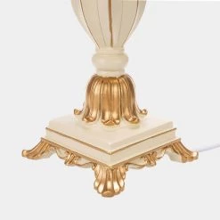 18.11 in. Off-White Fabric Indoor Table Lamp with White Shade by YANSUN 15 18.11 in. Off-White Fabric Indoor Table Lamp with White Shade by YANSUN -YANSUN Shop off white yansun outdoor table lamps h dl020w 4f 1000