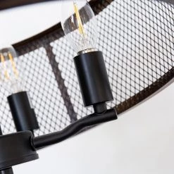 Farmhouse 4-Light Oil Black and Wood Painted Finish Drum Metal Chandeliers by YANSUN -YANSUN Shop oil black yansun chandeliers h dz048 44 1000