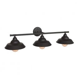 33 in. 3-Light Metal Oil Rubbed Bronze Vanity Light by YANSUN