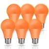 40-Watt Equivalent 5-Watt A19 E26 Base Non-Dimmable Party Holiday Home Decorative LED Light Bulb in Orange (6-Pack) by YANSUN -YANSUN Shop orange yansun colored light bulbs h fb021obw4e26 4 n1 64 1000