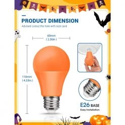 40-Watt Equivalent 5-Watt A19 E26 Base Non-Dimmable Party Holiday Home Decorative LED Light Bulb in Orange (12-Pack) by YANSUN -YANSUN Shop orange yansun colored light bulbs h fb021rbw4e26 12 c3 1000