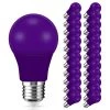 60-Watt Equivalent 9-Watt A19 E26 Base Non-Dimmable Violet LED Colored Light Bulb 9000K (24-Pack) by YANSUN -YANSUN Shop purple yansun colored light bulbs h he004vw9e26 24 64 1000